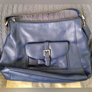Coach Charlie Navy Blue ink hobo bag.